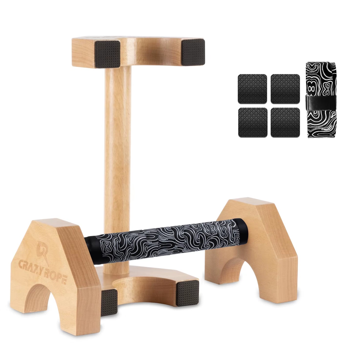 1 Pair Wooden Push-Up Bar Stands Gym Push Ups Rack Board Fitness Exercise Body Building Training Handstand Parallel Rod