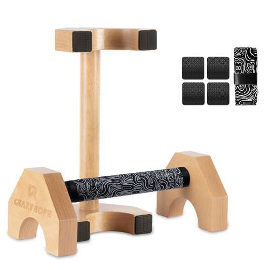1 Pair Wooden Push-Up Bar Stands Gym Push Ups Rack Board Fitness Exercise Body Building Training Handstand Parallel Rod